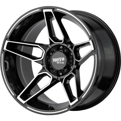 Moto Metal MO994 Fang Wheel, 20x9 with 5x127 Bolt Pattern - Gloss Black Machined - MO99429050300
